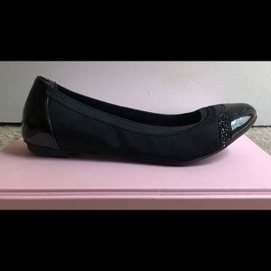 Black Alfani Flats with Some Sparkle Near the Toes